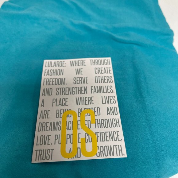 NWT Lularoe SOLID Blue OS One Size Leggings - Picture 2 of 2